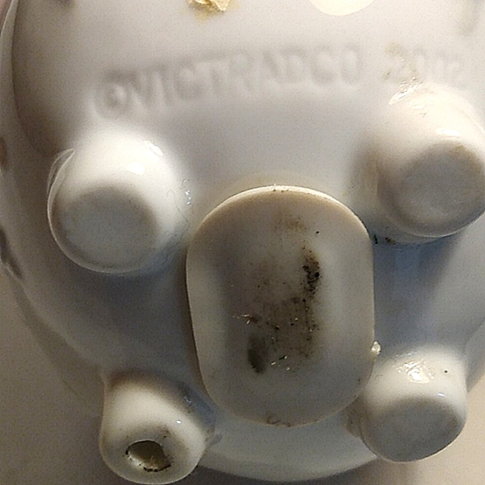 Pink and white piggy bank - Picture 5 of 5
